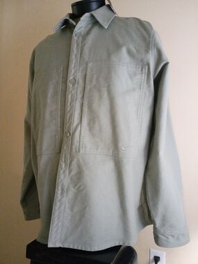 Nike Mens Long-Sleeve Chamois Field Oversized Fit Shirt FB7742-320-NWT L $145